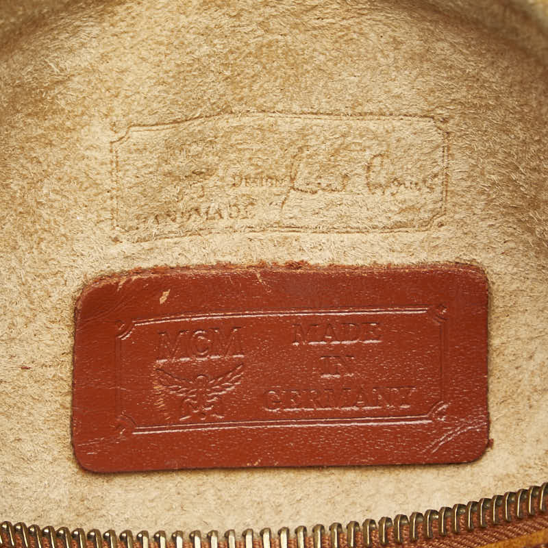 エム シー エム ヴィセトス ロゴグラム ショルダーバッグ ブラウン PVC レザー レディース MCM 【中古】