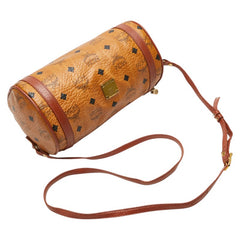 エム シー エム ヴィセトス ロゴグラム ショルダーバッグ ブラウン PVC レザー レディース MCM 【中古】