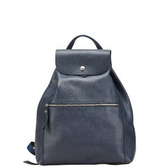 ロンシャン ロゴ リュック バックパック ネイビー レザー レディース Longchamp 【中古】