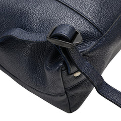 ロンシャン ロゴ リュック バックパック ネイビー レザー レディース Longchamp 【中古】