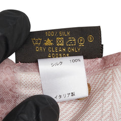 ルイ ヴィトン モノグラム バンドー ニューデニム スカーフ M72339 ローズクレール ピンク シルク シルク レディース LOUIS VUITTON 【中古】