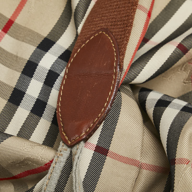 バーバリー ノバチェック シャドーホース ワンショルダーバッグ ベージュ マルチカラー キャンバス レザー レディース BURBERRY 【中古】