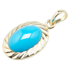 K18YG イエローゴールド ターコイズ トルコ石 ペンダントトップ レディース 【中古】