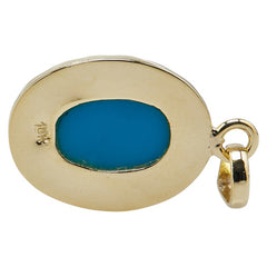 K18YG イエローゴールド ターコイズ トルコ石 ペンダントトップ レディース 【中古】