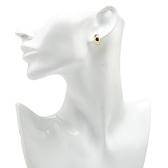 K18YG イエローゴールド ガーネット ハート モチーフ ピアス レディース 【中古】