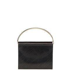 カルティエ トリニティ ハンドルウォレット ブラック ゴールド シルバー レザー レディース CARTIER 【中古】