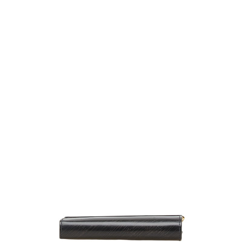カルティエ トリニティ ハンドルウォレット ブラック ゴールド シルバー レザー レディース CARTIER 【中古】