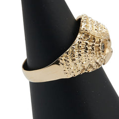 K18YG イエローゴールド ダイヤ0.06ct フクロウ 梟 モチーフ リング 指輪 レディース 14号 【中古】