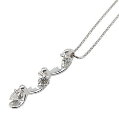 K18WG ホワイトゴールド ダイヤ0.51ct ベネチアンチェーン ネックレス レディース 【中古】