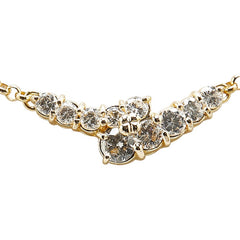 K18YG イエローゴールド ダイヤ0.50ct ネックレス レディース 【中古】