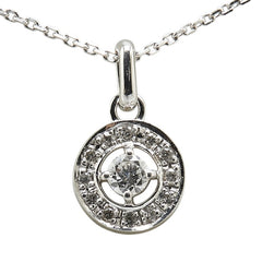 ヴァンドーム K18WG ホワイトゴールド ダイヤ0.14ct ラウンド ネックレス レディース VANDOME 【中古】