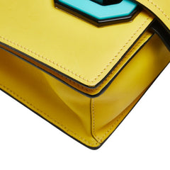 プラダ 斜め掛け ショルダーバッグ イエロー ブラック カーフ レザー レディース PRADA 【中古】