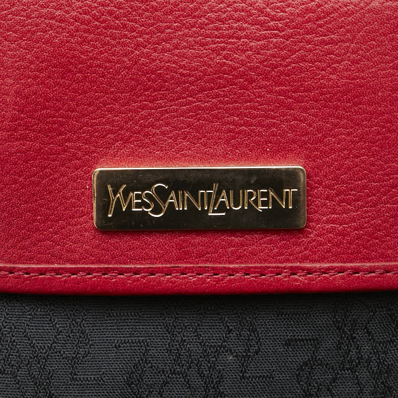 サンローラン YSLロゴ ショルダーバッグ ピンク レザー レディース SAINT LAURENT 【中古】