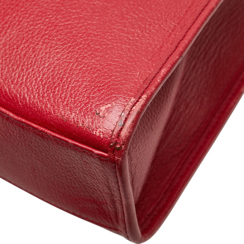 サンローラン YSLロゴ ショルダーバッグ ピンク レザー レディース SAINT LAURENT 【中古】