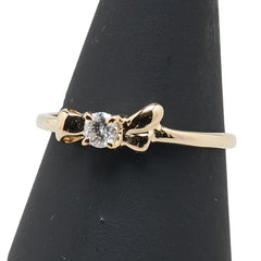 K18YG イエローゴールド ダイヤ0.10ct 1P リング 指輪 レディース 7号 【中古】