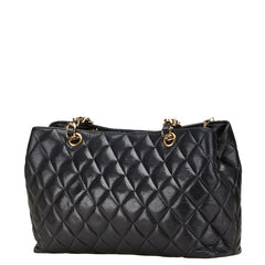 シャネル ココマーク マトラッセ チェーン ショルダーバッグ ブラック ラムスキン レディース CHANEL 【中古】