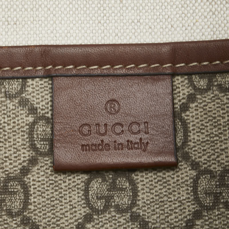 グッチ GGスプリーム シェリー トートバッグ 211135 ベージュ ブラウン PVC レザー レディース GUCCI 【中古】