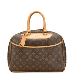 ルイ ヴィトン モノグラム ドーヴィル ハンドバッグ M47270 ブラウン PVC レザー レディース LOUIS VUITTON 【中古】