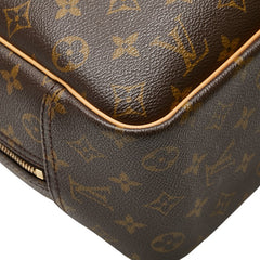 ルイ ヴィトン モノグラム ドーヴィル ハンドバッグ M47270 ブラウン PVC レザー レディース LOUIS VUITTON 【中古】