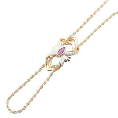 K18YG イエローゴールド ルビー0.31ct ダイヤ0.22ct ネックレス レディース 【中古】
