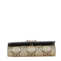 グッチ GGスプリーム GGマーモント キーケース 6連 456118 ブラック レザー レディース GUCCI 【中古】