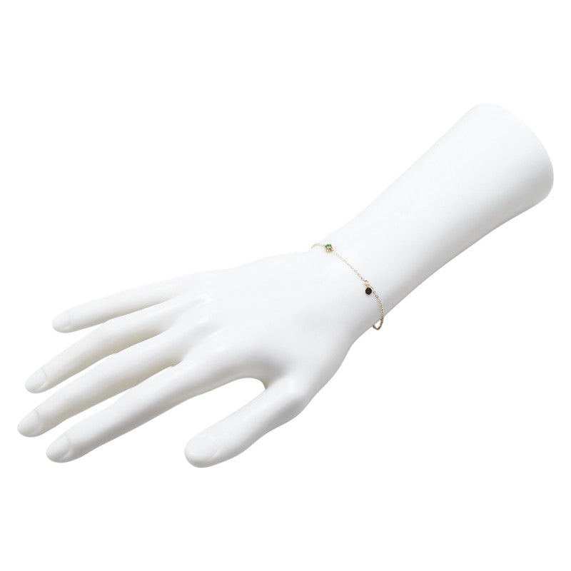 K14YG イエローゴールド グリーンガーネット ブレスレット レディース 【中古】