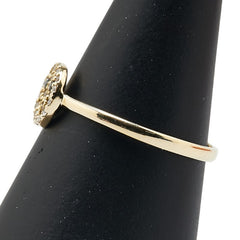 K18YG イエローゴールド ダイヤ0.15ct スマイル スマイリー モチーフ リング 指輪 メンズ 19号 【中古】