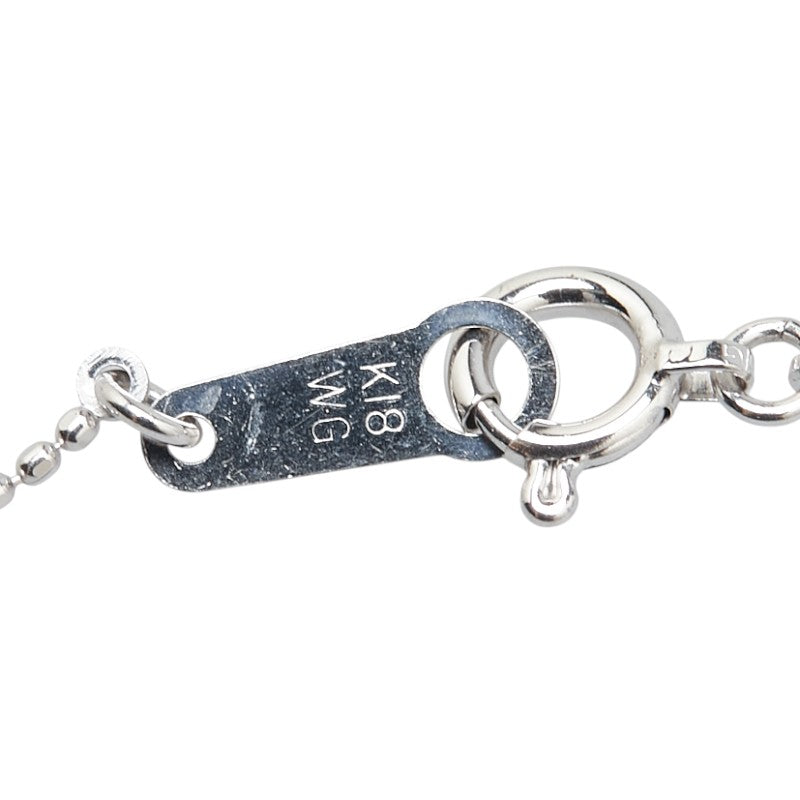 K18WG ホワイトゴールド ルビー ダイヤ ペンダントネックレス レディース 【中古】