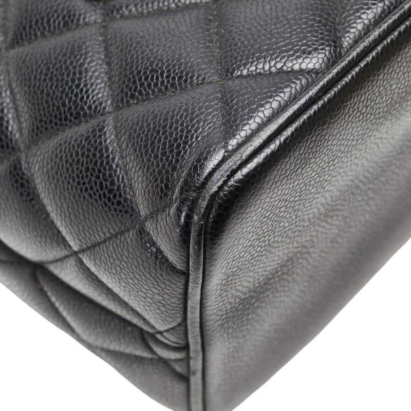 シャネル 復刻トート ココマーク トートバッグ ブラック キャビアスキン レディース CHANEL 【中古】