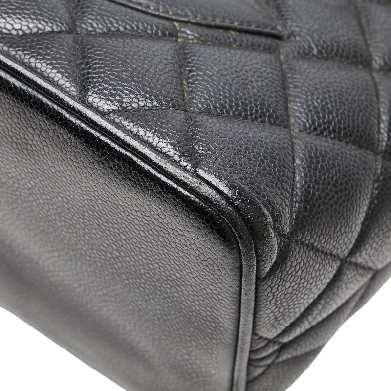 シャネル 復刻トート ココマーク トートバッグ ブラック キャビアスキン レディース CHANEL 【中古】