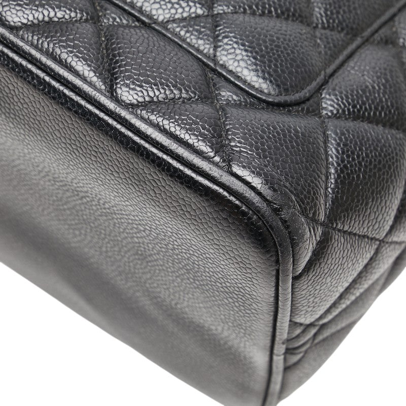 シャネル 復刻トート ココマーク トートバッグ ブラック キャビアスキン レディース CHANEL 【中古】