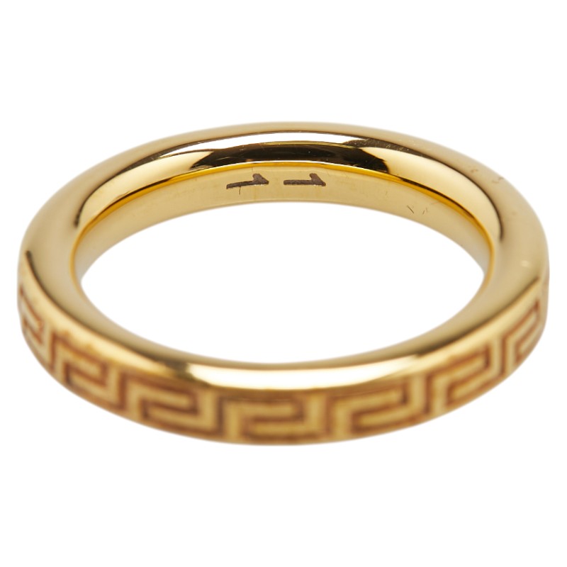 ヴェルサーチェ エングレイブド グリークキー リング 指輪 DG56785 DJMT ゴールド メッキ レディース VERSACE 【中古】