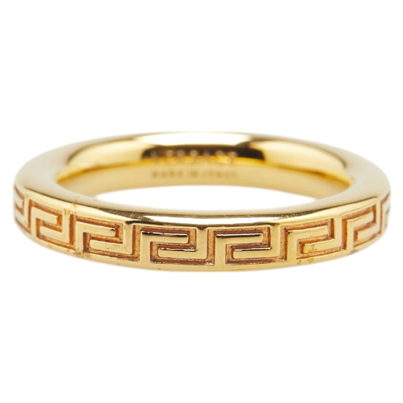 ヴェルサーチェ エングレイブド グリークキー リング 指輪 DG56785 DJMT ゴールド メッキ レディース VERSACE 【中古】