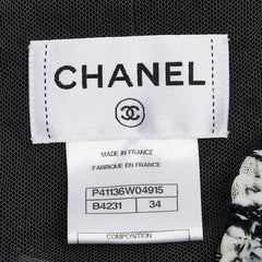 シャネル ワンピース ツイード サイズ：34 P41136W04915 ネイビー ホワイト コットン アクリル レディース CHANEL 【中古】