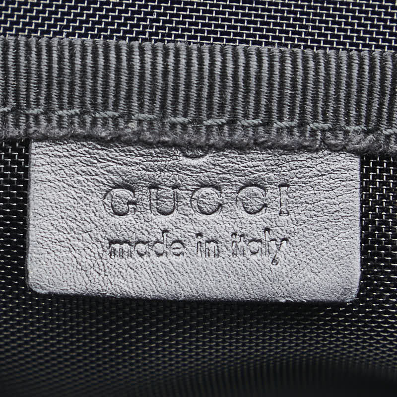 グッチ Gロゴ トートバッグ 123439 ブラック ホワイト キャンバス レディース GUCCI 【中古】