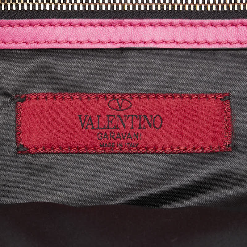 ヴァレンティノ 斜め掛け ショルダーバッグ ピンク ハラコ レザー レディース VALENTINO 【中古】