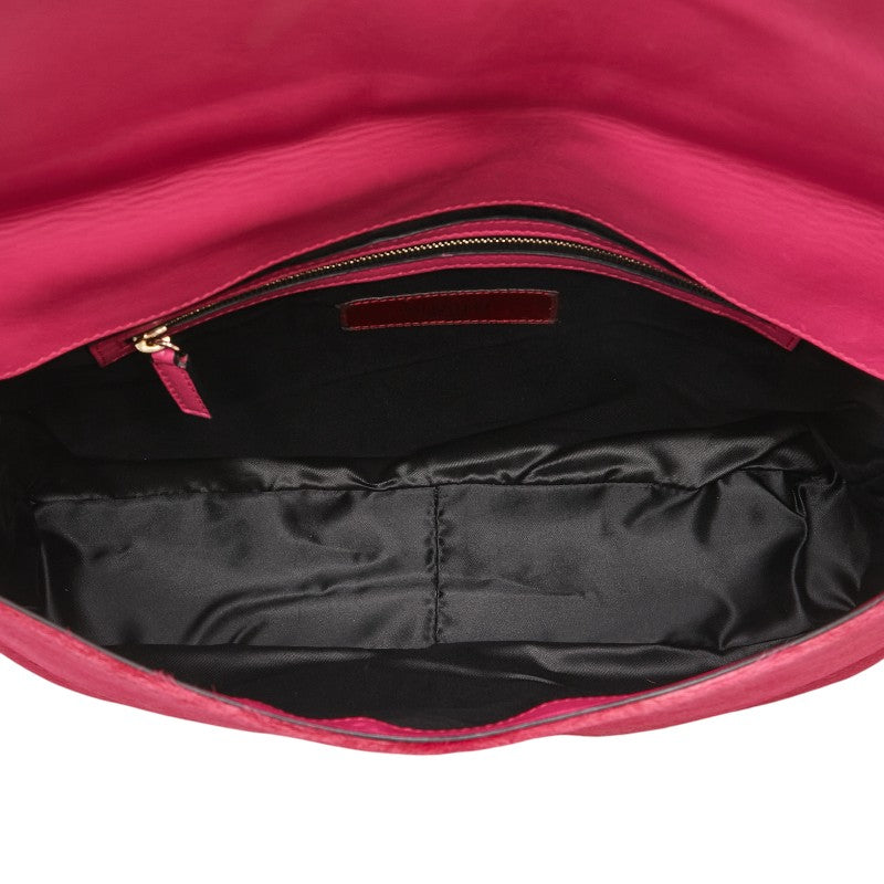 ヴァレンティノ 斜め掛け ショルダーバッグ ピンク ハラコ レザー レディース VALENTINO 【中古】