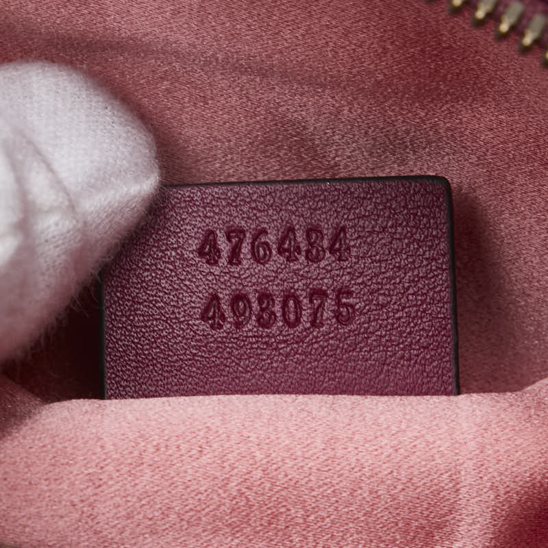 グッチ GGマーモント キルティング ボディバッグ ウエストバッグ 476434 パープル ベロア レディース GUCCI 【中古】