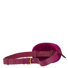 グッチ GGマーモント キルティング ボディバッグ ウエストバッグ 476434 パープル ベロア レディース GUCCI 【中古】