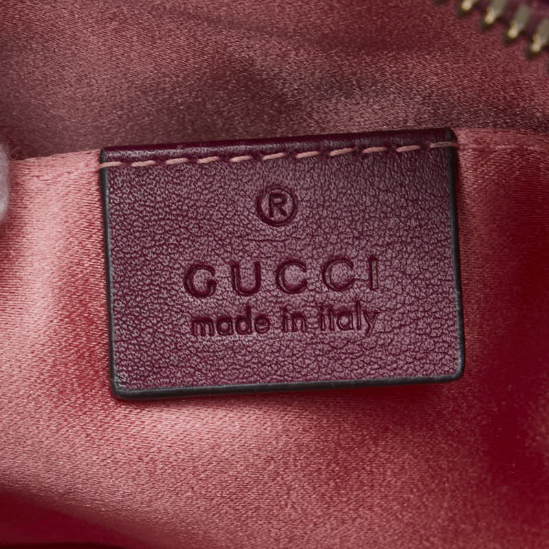 グッチ GGマーモント キルティング ボディバッグ ウエストバッグ 476434 パープル ベロア レディース GUCCI 【中古】