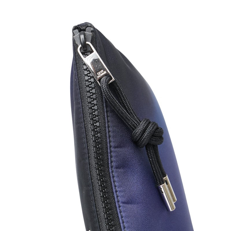 ディオール HOMME ビー 蜂 グラデーション クラッチバッグ セカンドバッグ ブルー ブラック ナイロン メンズ Dior 【中古】