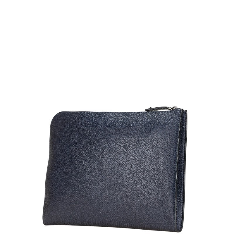 ヴァレンティノ ロックスタッズ クラッチバッグ セカンドバッグ ネイビー レザー メンズ VALENTINO 【中古】