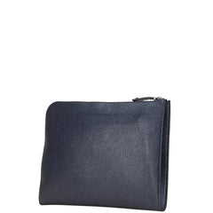 ヴァレンティノ ロックスタッズ クラッチバッグ セカンドバッグ ネイビー レザー メンズ VALENTINO 【中古】