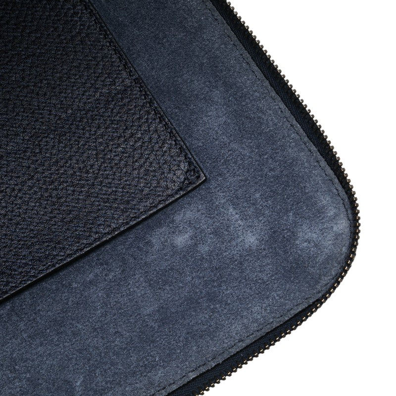 ヴァレンティノ ロックスタッズ クラッチバッグ セカンドバッグ ネイビー レザー メンズ VALENTINO 【中古】