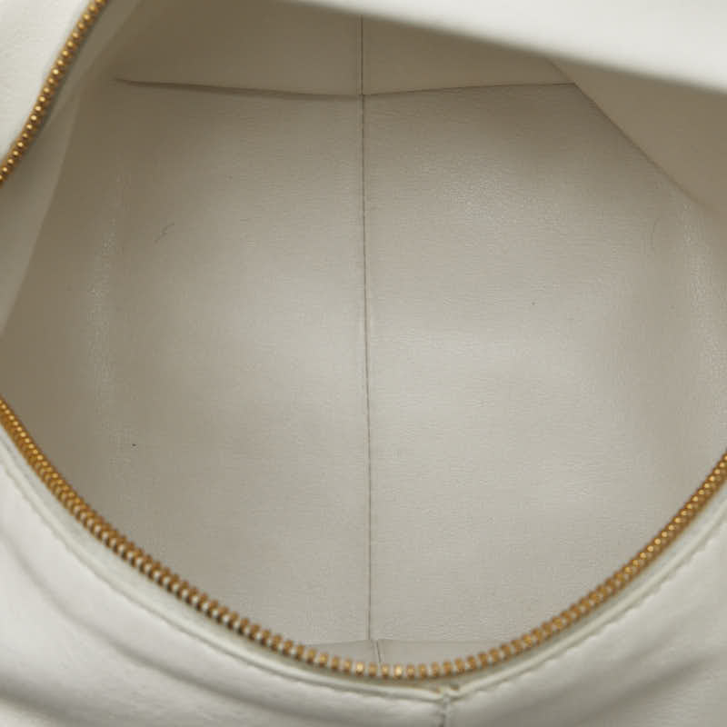 ボッテガヴェネタ ダブルノット ハンドバッグ ホワイト レザー レディース BOTTEGAVENETA 【中古】