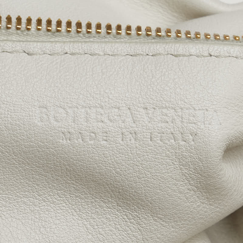 ボッテガヴェネタ ダブルノット ハンドバッグ ホワイト レザー レディース BOTTEGAVENETA 【中古】