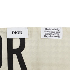 ディオール 30 MONTAIGNE スカーフ ベージュ ブラック シルク レディース Dior 【中古】