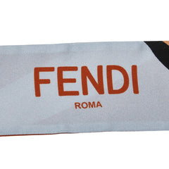フェンディ ラッピー ロゴ スカーフ マルチカラー シルク レディース FENDI 【中古】