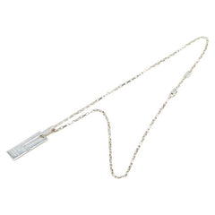 グッチ ロゴプレート ネックレス シルバー SV925 シルバー レディース GUCCI 【中古】