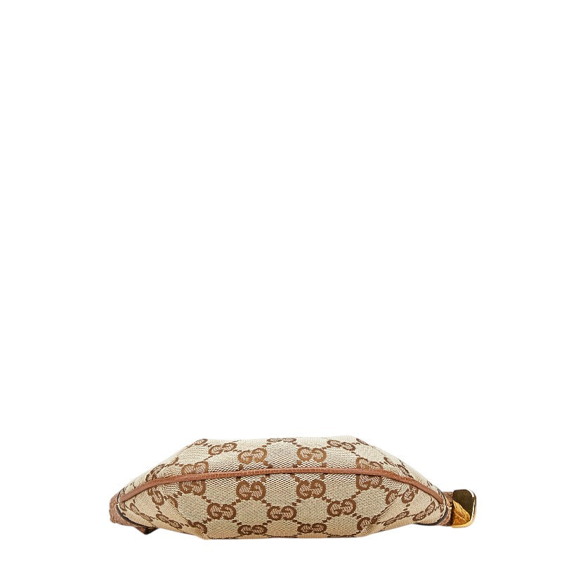 グッチ GGキャンバス バンブー ポーチ 小物入れ 220091 ベージュ ブラウン キャンバス レザー レディース GUCCI 【中古】